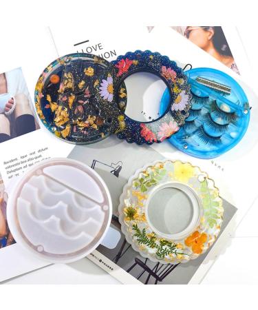NUOBESTY 1 Set Eyelash Box Mold False Eyelashes Circle Tray Silicone Diy Crystal Epoxy Mold Travel Round Disc - Buy Online on GoSupps.com