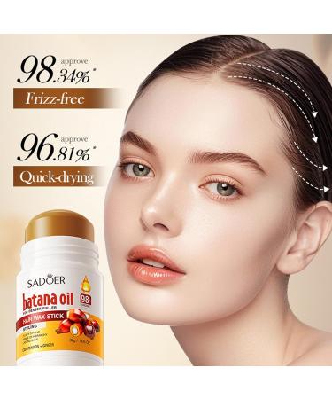2 Pack Organic Natural Batana Oil Hair Wax Sticks for Frizzy Hair & Edge Control Hair Styling Pomade for Women Girls Men Non-Greasy Fixing & Smoothing Broken Hair - Buy Online on GoSupps.com
