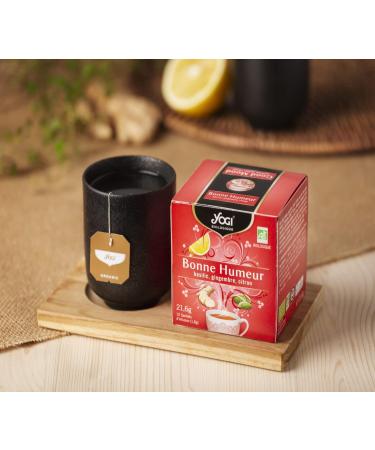 Yogi Organic Good Mood Infusion 100% Organic Basil Ginger and Lemon 12 Heat Sealed Sachets without Staples 21.5 g 311411 - Buy Online on GoSupps.com