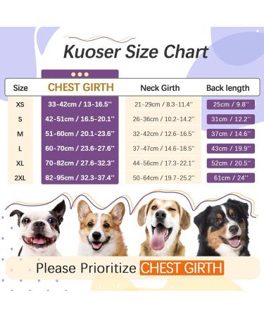 Kuoser Dog Recovery Suit - E-Collar Alternative for Male & Female Dogs Post-Surgery Comfort & Healing Anti-Lick Bodysuit Purple - Buy Online on GoSupps.com