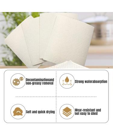6Pcs Reusable Paper Towels Lemon Print Dish Towels for Kitchen Soft and Absorbent Dish Cloths Quick Drying Dish Rags Cleaning Supplies - Buy Online on GoSupps.com
