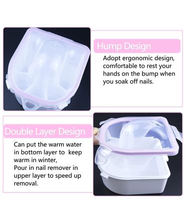 2PCS Nail Soaking Bowls with Manicure Tools - Pink & Blue - Buy Online on GoSupps.com