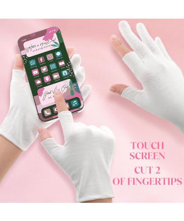 3Pair Touchscreen Cotton Gloves for Eczema and Dry Hands - Moisturizing Gloves SPA Overnight Washable Lotion Hand Spa Treatment Gloves Repair Rough Cracked Dry Chapped Hands Skin for Women - Buy Online on GoSupps.com