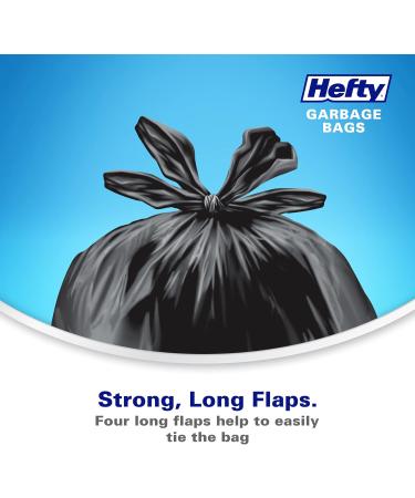 Hefty Garbage Bags Strong Large 90 Litres Black Easy Flaps Arm & Hammer odour neutralizer 20 Bags 20 count (Pack of 1) Black Garbage - Buy Online on GoSupps.com