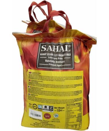 Basmati Rice 1121 Kainat Steam Extra Long Grain Natural Aromatic (10 kg) - Buy Online on GoSupps.com