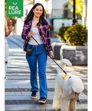 Realure Dog Training Treats - Small Feed Bag with Fastening Clip | Perfect for Travel & Walks - Buy Online on GoSupps.com