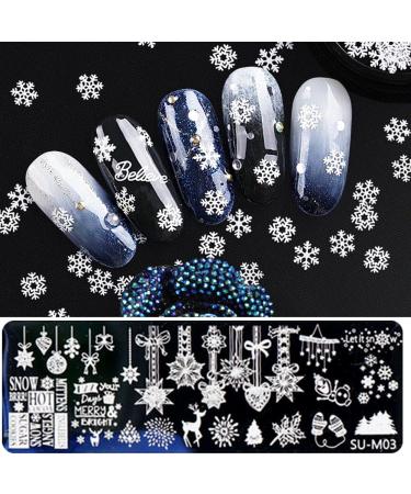 Herbests 6-Piece Nail Art Stencil Set | Self-Adhesive DIY Decoration Plates | Stainless Steel Templates for Women & Girls | Perfect Christmas Gift - Buy Online on GoSupps.com