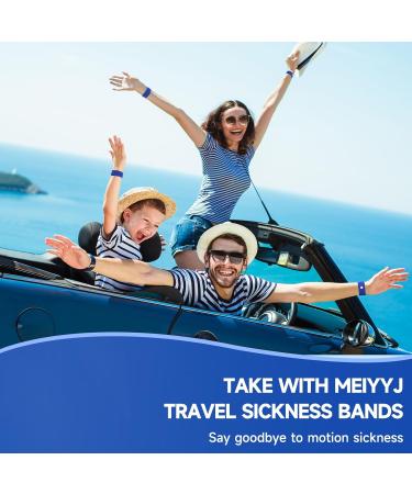 Meiyyj Travel Sickness Tapes - Acupressure Bracelets for Adults & Children | Anti-Nausea Straps for Car Sea & Pregnancy (5 Pairs: 2 Black 2 Gray 1 Blue) - Buy Online on GoSupps.com