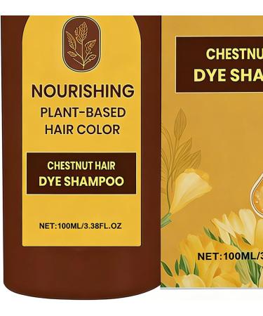Plant-based hair dye Chestnut coloring shampoo 3-in-1 natural hair color | Total gray coverage Gentle moisturizing formula Smooth and shiny hair for men and women - Buy Online on GoSupps.com