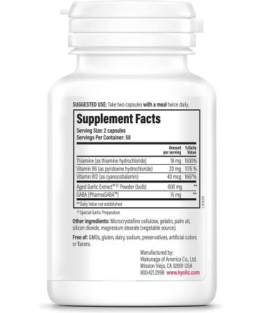 Kyolic Aged Garlic Extract Formula 101 - Stress & Fatigue Relief, 100 Capsules - Buy Online on GoSupps.com