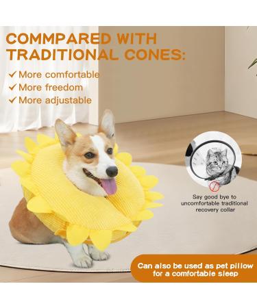 Buy Ieuumler Inflatable Dog Collar - Adjustable Leak Protection for Dogs & Cats | EU004 Sunflower S - International Shipping Available - Buy Online on GoSupps.com