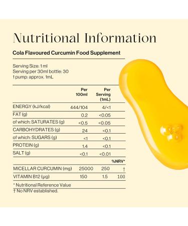 High Strength Liquid Curcumin Oil | Advanced Absorption Technology | Reduce Inflammation | Orange 30ml Pack - 1000x More Absorbent - Buy Online on GoSupps.com