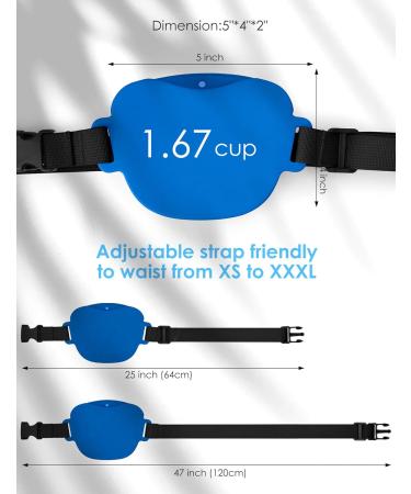 Gobeigo Silicone Dog Treat Bag with Clicker - Magnetic Closure Puppy Training & Walks Fanny Pack (Blue) - Buy Online on GoSupps.com