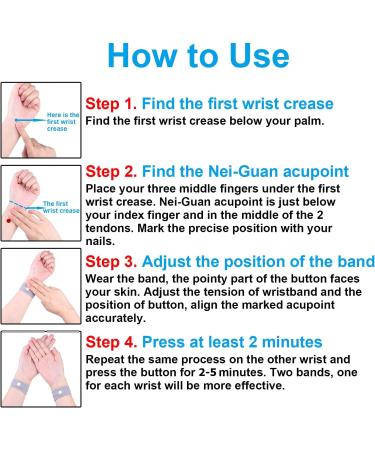 Anti Travel Sickness Bands Wristbands 2 Pairs Motion Sickness Bands for Kids & Adults Natural Acupressure Nausea Relief Wristbands for Car Sea Flying Trip and Pregnancy Morning Sickness 2 Pairs 2 - Buy Online on GoSupps.com