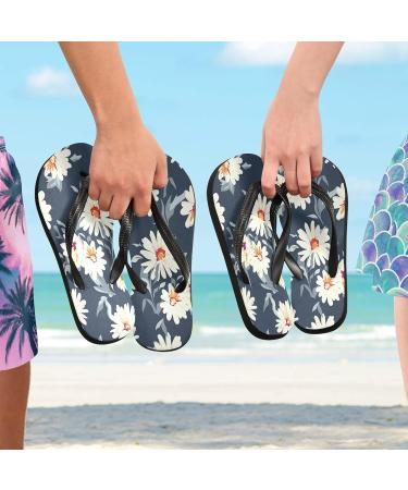 Mnsruu Daisy Flip Flops for Men & Women | Home Hotel Spa & Travel Comfort - Buy Online on GoSupps.com