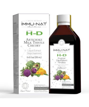 Immu-nat H-D Herbal Liver Detox  Cleanse  and Repair Liquid Supplement - Supports Gut Health and Kidney Function - Milk Thistle  Artichoke  and Chicory - Non-GMO (8.50oz)