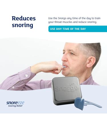 Snoreeze Snorgo Daytime Anti-Snoring Device - Throat Muscle Trainer for Relief with Mobile App - Buy Online on GoSupps.com