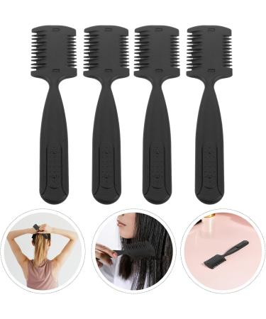 WOONEKY 4Pcs Double Hair Comb Trimmer Hair Comb Hair Trimmer Razor Comb For Women Hair Trimmer Razor Comb Hairdressing Comb Professional Womens Razor Comb Styling Comb Black - Buy Online on GoSupps.com