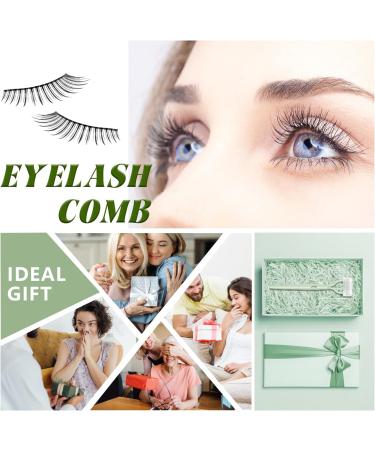 Eyelash Comb Eyelash Curler Makeup Mascara Applicator Eyelash Definer Eyebrow Brush Metal Teeth Eye Lash Tool LSSZ-E Light Green 12 - Buy Online on GoSupps.com