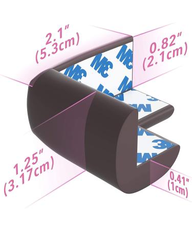 Soft Baby Proofing Corner Guards & Edge Protectors - Pre-Taped Table Corner Protector  Child Safety Furniture Bumper  Sharp Corner Cushions  8 Pack  Brown Brown Large (Pack of 8) - Buy Online on GoSupps.com