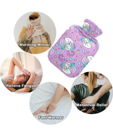 Naanle Cartoon Unicorn Hot Water Bottle - 2L Large Pain Relief & Therapy Bag for Bed Hands & Feet - Ideal Hot & Cold Compress - Buy Online on GoSupps.com