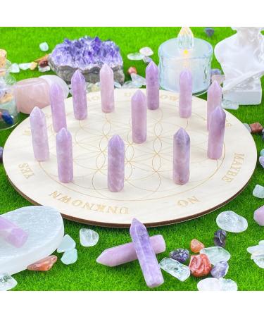 MAIBAOTA Lepidolite Healing Crystals Gifts Wands Hexagonal Pointed Gemstones Set Bulk for Women Beginner Chakra Stones Nature Reiki Spiritual Energy Balancing Protection Crystal 10pcs - Buy Online on GoSupps.com