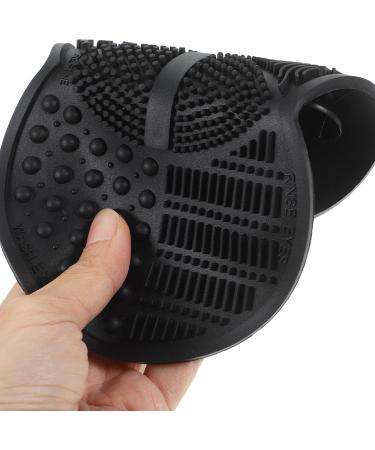 Beaupretty Cosmetic Brush Cleaner Mat Silicone Makeup Cleaning Brush Scrubber Mat Pad Brush Cleaner Round Cosmetic Brush Cleaner Washing Tools Black - Buy Online on GoSupps.com