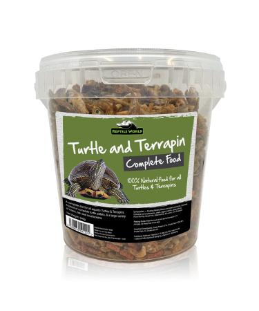 Reptile World Turtle and Terrapin Complete Food 1ltr Tub (240g) Floating Blend with Pellets Insects & Fish