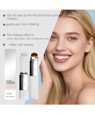 WRANBAO Color Changing Foundation Stick Full to Medium Coverage Makeup Base 2in1 Color Changing Foundation Stick Portable Concealer for Makeup Color Changing with Brush Head 3 3 Pack - Buy Online on GoSupps.com