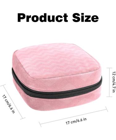 Womens Bonds Storage Pockets Stillpad Holder - Pink Triangle Ripple Pattern Portable Period Kit - Feminine Product Bag for Women & Girls - Buy Online on GoSupps.com