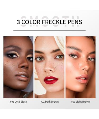 HOSAILY Freckle Pen Natural Lifelike Freckle Stamp Soft Dot Spot Pen Waterproof Long Lasting Quick Dry Freckle Tint Pencil for Natural Effortless Sunkissed Makeup-Light Brown - Buy Online on GoSupps.com