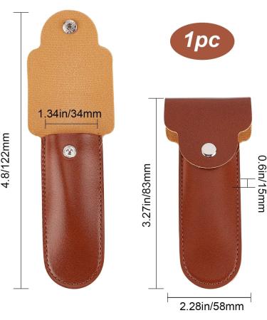 Gorgeecraft Portable Travel Razor Bag 12.7x5.8 cm Safety Razor Storage Container for Men Ideal for Business Trips (Brown) - Buy Online on GoSupps.com