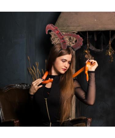 Housoutil Demon Horn Headband Halloween Devil Horns Gothic Black Devil Horns Halloween Cosplay Ox Horn Hair Accessories for Women Men Kid - Buy Online on GoSupps.com