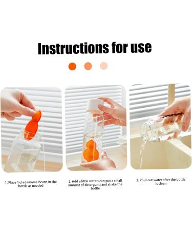 Bottle Brushes Magical Bottle Cleaning Beans 3Pcs Reusable Bottle Cleaning Beans Pea-Shaped Water Bottle Cleaner Sponges for Bottle Internal Cleaning Orange - Buy Online on GoSupps.com