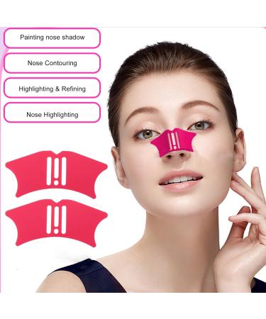 Nose Shadow Template & Silicone Contour Tool Set for Makeup | Rose Red Eyebrow & Beauty Applicator - Buy Online on GoSupps.com