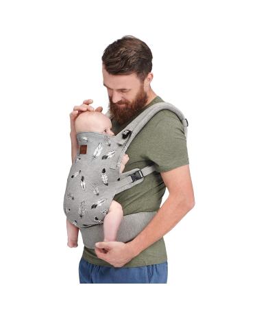 Ergonomic Children's Power Baby Carrier Milo - Back & Belly Carrier for Infants & Toddlers | Lightweight Cotton Gray 3 Months to 20 kg - Buy Online on GoSupps.com