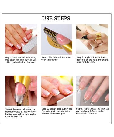 VNICESLI 4-Piece Gel Nail Polish Set | 7-in-1 Assembly Gel & Builder Base Gel for Perfect UV/LED Nails - Clear & Nude Shades - Buy Online on GoSupps.com