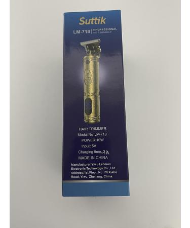 Suttik Cordless Professional Hair Clipper with Charging Dock - Men's Haircut & Grooming Kit - Rechargeable LED Display - Gold - Buy Online on GoSupps.com