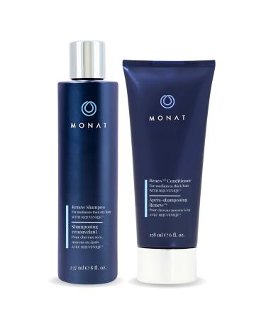 MONAT Renew Duo: Shampoo & Conditioner - Hydrating Hair Care Set for All Hair Types Silicone-Free Infused with Rejuveniqe Oil
