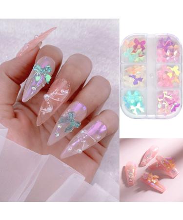 36 PCS Butterfly Bow-Knot Nail Charms - Rhinestone Crystal Sequins 3D Nail Art Studs for Women - DIY Manicure Decorations - Buy Online on GoSupps.com
