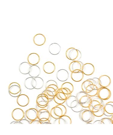 100 Pcs Hair Rings - Braid Rings Hair Loop Clips for Women - Gold & Silver Hair Accessories - Buy Online on GoSupps.com