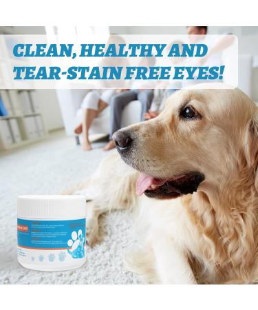 Pet Eye Wipes for Dogs and Cats - 120 CT Dog Tear Stain Remover Wipes Eye Stain Cleaner - Presoaked Cotton Eye Wash Pads Remove Discharge & Mucus Secretions Unscented Soft & Gentle Plant Based 1pack/120 wipes - Buy Online on GoSupps.com