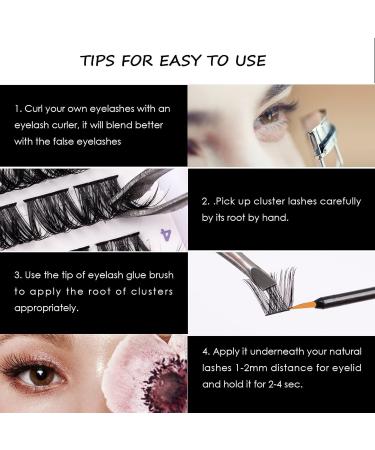 72 PCS D Curl 3D False Individual Cluster Lashes - Reusable Natural Look Soft Eyelashes - DIY Eyelash Extensions - 10-16MM - Dramatic Effect - Buy Online on GoSupps.com