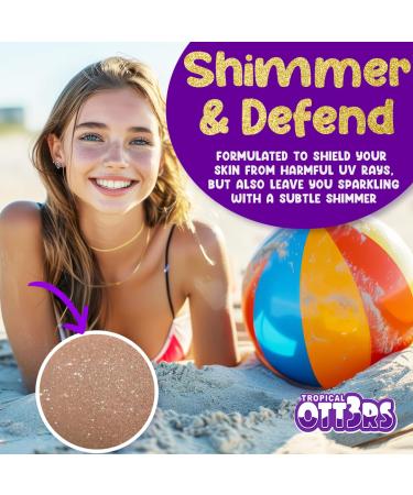 Glitter Sunscreen SPF 50 - Sparkle & Shimmer Lotion for Kids & Women - UVA/UVB Protection 80 Min Water Resistant Scented USA Made - 4.5oz Sugar Sparkle - Buy Online on GoSupps.com