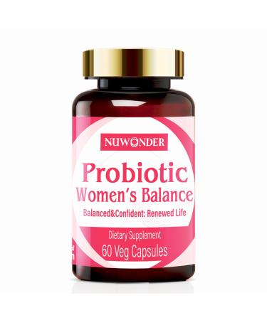 Women's probiotic - Natural Vaginal Support Supplement Balanced & Confident: Renewed Life pH Balance Smilax White Atractylodes Persimmon Roselle Herbal Supplement 60 Capsules 1