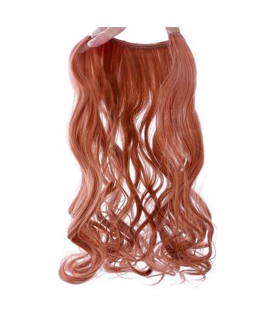 Silk-Co Light Orange 50cm Hair Extensions with Rubber Band - Adjustable Invisible Corrugated Synthetic Hair for Women - Buy Online on GoSupps.com