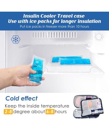Youshares Insulin Cooling Bag - Travel Etui for Diabetics | TSA Compliant Cooler for Glucose Meters & Insulin Pen | Hydrangeas Design with 2 Cooling Batteries - Buy Online on GoSupps.com