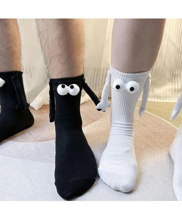 Fokesty Funny Magnetic Suction 3D Doll Couple Socks - Unisex 2 Pair White - Buy Online on GoSupps.com