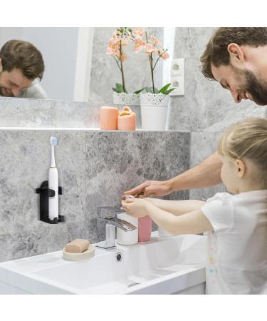 Kaxenig Self-Adhesive Toothbrush & Razor Holder - Wall Organizer for Bathrooms | Ideal for Hotels - Black - Buy Online on GoSupps.com