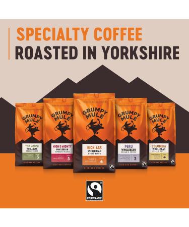 Grumpy Mule Organic Honduras Fuerza La Labor Ground Coffee with Roasted Nut Caramel Dark Chocolate Flavors 227g - Buy Online on GoSupps.com